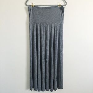 GAP Gray Foldover Maxi Skirt Size L